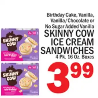 C Town SKINNY COW ICE CREAM SANDWICHES offer