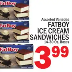 C Town FATBOY ICE CREAM SANDWICHES offer