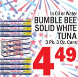 C Town BUMBLE BEE SOLID WHITE TUNA offer