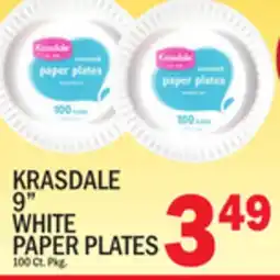 C Town KRASDALE 9 WHITE PAPER PLATES offer