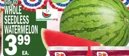 C Town WHOLE SEEDLESS WATERMELON offer