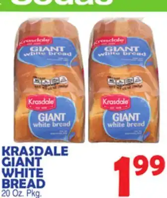 Bravo Supermarkets KRASDALE GIANT WHITE BREAD offer