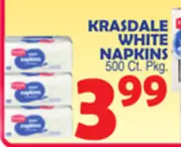Bravo Supermarkets KRASDALE WHITE NAPKINS offer