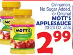 Bravo Supermarkets MOTT'S APPLESAUCE offer