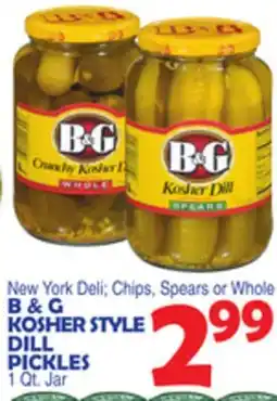 Bravo Supermarkets B & G KOSHER STYLE DILL PICKLES offer