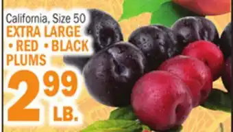 Bravo Supermarkets EXTRA LARGE •RED •BLACK PLUMS offer