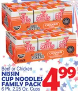 Bravo Supermarkets NISSIN CUP NOODLES FAMILY PACK offer