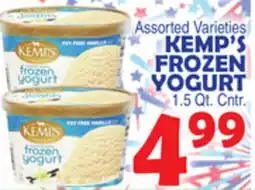 Bravo Supermarkets KEMP'S FROZEN YOGURT offer