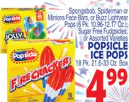 Bravo Supermarkets POPSICLE ICE POPS 18 Pk. 21.6-33 Oz. Box offer