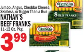 Bravo Supermarkets NATHAN'S BEEF FRANKS offer