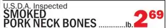 Bravo Supermarkets SMOKED PORK NECK BONES offer