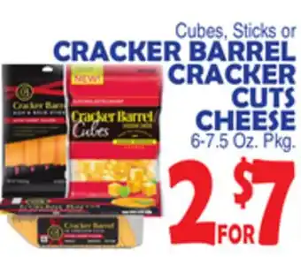 Bravo Supermarkets CRACKER BARREL CUBES, STICKS OR CRACKER CUTS CHEESE offer