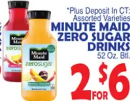 Bravo Supermarkets MINUTE MAID ZERO SUGAR DRINKS offer