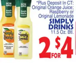 Bravo Supermarkets SIMPLY DRINKS offer