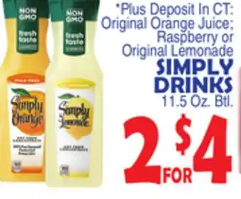 Bravo Supermarkets SIMPLY DRINKS offer