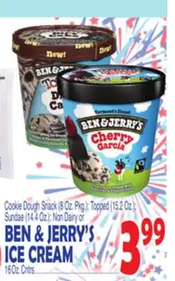 Bravo Supermarkets BEN & JERRY'S ICE CREAM 16 Oz. Cntrs offer