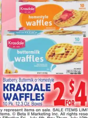 Bravo Supermarkets KRASDALE WAFFLES offer