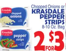 Bravo Supermarkets KRASDALE CHOPPED ONIONS OR PEPPER STRIPS offer