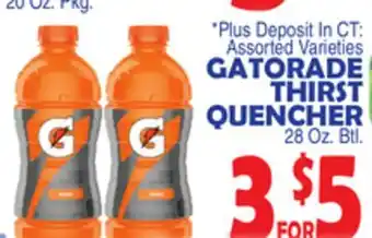 Bravo Supermarkets GATORADE THIRST QUENCHER offer