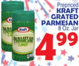Bravo Supermarkets KRAFT GRATED PARMESAN offer