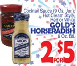 Bravo Supermarkets GOLD'S HORSERADISH 6 Oz. Btl offer