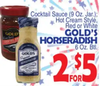 Bravo Supermarkets GOLD'S HORSERADISH 6 Oz. Btl offer