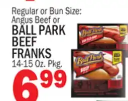 Bravo Supermarkets BALL PARK BEEF FRANKS offer