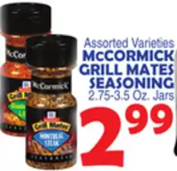 Bravo Supermarkets MCCORMICK GRILL MATES SEASONING offer