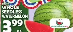Bravo Supermarkets SEEDLESS WATERMELON offer