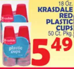 Bravo Supermarkets KRASDALE RED PLASTIC CUPS offer