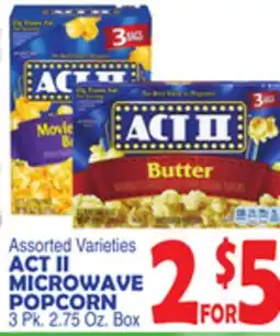 Bravo Supermarkets ACT II MICROWAVE POPCORN offer