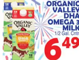 Bravo Supermarkets ORGANIC VALLEY DHA OMEGA 3 MILK offer