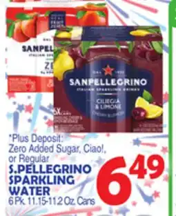 Bravo Supermarkets S.PELLEGRINO SPARKLING WATER offer