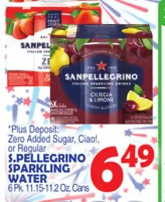 Bravo Supermarkets S.PELLEGRINO SPARKLING WATER offer