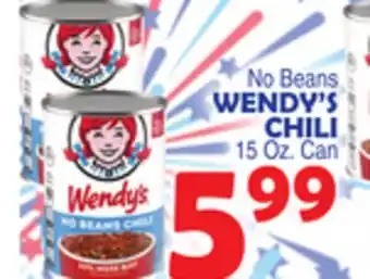 Bravo Supermarkets WENDY'S CHILI offer
