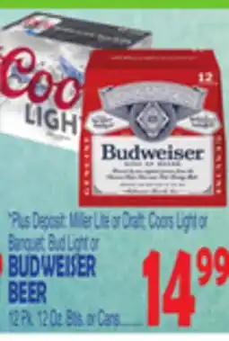 Bravo Supermarkets BUDWEISER BEER offer
