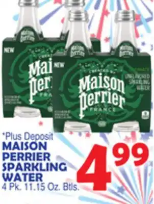 Bravo Supermarkets MAISON PERRIER SPARKLING WATER offer