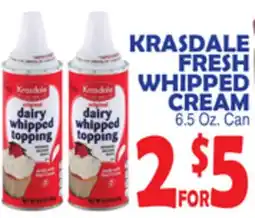 Bravo Supermarkets KRASDALE FRESH WHIPPED CREAM offer