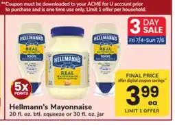 ACME Hellmann's Mayonnaise offer