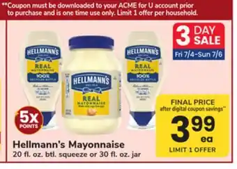 ACME Hellmann's Mayonnaise offer