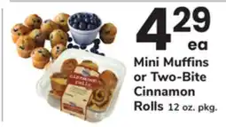 ACME Mini Muffins or Two-Bite Cinnamon Rolls offer