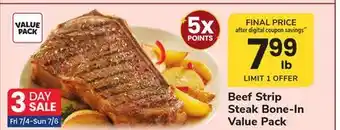 ACME Beef Strip Steak offer