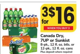 ACME Canada Dry, 7UP or Sunkist offer