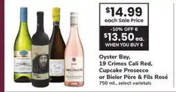 ACME Oyster Bay, 19 Crimes Cali Red, Cupcake Prosecco or Bieler Père & Fils Rosé offer