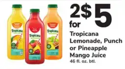 ACME Tropicana Lemonade, Punch or Pineapple Mango Juice offer