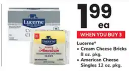 ACME Lucerne • Cream Cheese Bricks 8 oz. pkg. • American Cheese Singles 12 oz. pkg offer