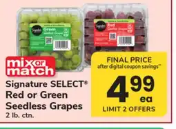 ACME Signature SELECT Red or Green Seedless Grapes offer