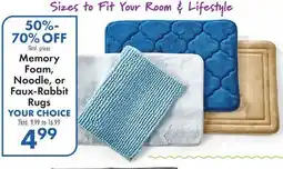 Boscov's Memory Foam, Noodle, or Faux-Rabbit Rugs offer
