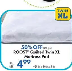 Boscov's ROOST Quilted Twin XL Mattress Pad offer