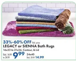 Boscov's LEGACY or SIENNA Bath Rugs offer